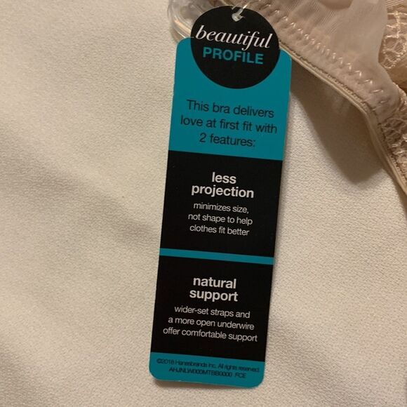 Lilyette by Bali Size 42DD beautiful lace ultimate smoothing & support underwire - Picture 4 of 7